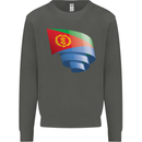 Curled Eritrean Flag Eritrea Flag Day Football Kids Sweatshirt Jumper Storm Grey