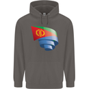 Curled Eritrean Flag Eritrea Flag Day Football Mens 80% Cotton Hoodie Charcoal