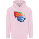 Curled Eritrean Flag Eritrea Flag Day Football Mens 80% Cotton Hoodie Light Pink