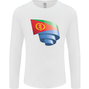 Curled Eritrean Flag Eritrea Flag Day Football Mens Long Sleeve T-Shirt White