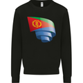 Curled Eritrean Flag Eritrea Flag Day Football Mens Sweatshirt Jumper Black