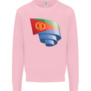 Curled Eritrean Flag Eritrea Flag Day Football Mens Sweatshirt Jumper Light Pink