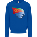 Curled Eritrean Flag Eritrea Flag Day Football Mens Sweatshirt Jumper Royal Blue