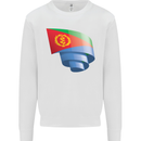 Curled Eritrean Flag Eritrea Flag Day Football Mens Sweatshirt Jumper White