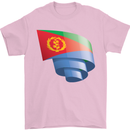 Curled Eritrean Flag Eritrea Flag Day Football Mens T-Shirt 100% Cotton Light Pink