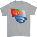 Curled Eritrean Flag Eritrea Flag Day Football Mens T-Shirt 100% Cotton Sports Grey
