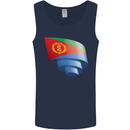 Curled Eritrean Flag Eritrea Flag Day Football Mens Vest Tank Top Navy Blue