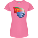 Curled Eritrean Flag Eritrea Flag Day Football Womens Petite Cut T-Shirt Azalea