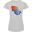 Curled Eritrean Flag Eritrea Flag Day Football Womens Petite Cut T-Shirt Sports Grey