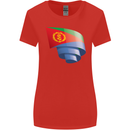 Curled Eritrean Flag Eritrea Flag Day Football Womens Wider Cut T-Shirt Red