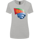Curled Eritrean Flag Eritrea Flag Day Football Womens Wider Cut T-Shirt Sports Grey