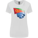 Curled Eritrean Flag Eritrea Flag Day Football Womens Wider Cut T-Shirt White