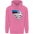 Curled Estonia Flag Estonian Day Football Childrens Kids Hoodie Azalea
