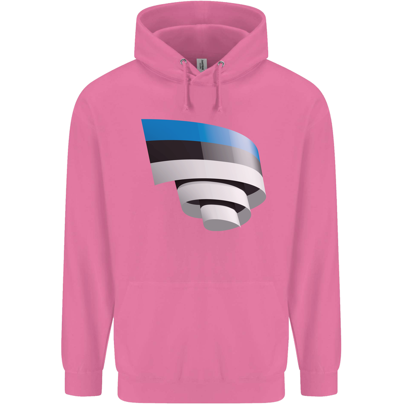 Curled Estonia Flag Estonian Day Football Childrens Kids Hoodie Azalea