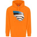 Curled Estonia Flag Estonian Day Football Childrens Kids Hoodie Orange