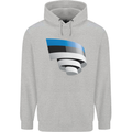 Curled Estonia Flag Estonian Day Football Childrens Kids Hoodie Sports Grey