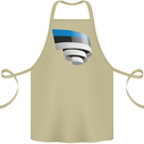 Curled Estonia Flag Estonian Day Football Cotton Apron 100% Organic Khaki
