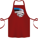 Curled Estonia Flag Estonian Day Football Cotton Apron 100% Organic Maroon