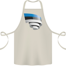 Curled Estonia Flag Estonian Day Football Cotton Apron 100% Organic Natural