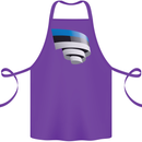 Curled Estonia Flag Estonian Day Football Cotton Apron 100% Organic Purple