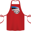 Curled Estonia Flag Estonian Day Football Cotton Apron 100% Organic Red
