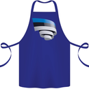 Curled Estonia Flag Estonian Day Football Cotton Apron 100% Organic Royal Blue