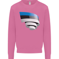 Curled Estonia Flag Estonian Day Football Mens Sweatshirt Jumper Azalea