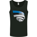 Curled Estonia Flag Estonian Day Football Mens Vest Tank Top Black