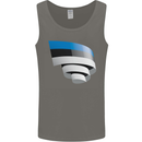 Curled Estonia Flag Estonian Day Football Mens Vest Tank Top Charcoal