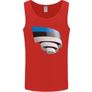 Curled Estonia Flag Estonian Day Football Mens Vest Tank Top Red