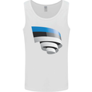 Curled Estonia Flag Estonian Day Football Mens Vest Tank Top White
