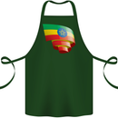 Curled Ethiopia Flag Ethiopian Day Football Cotton Apron 100% Organic Forest Green