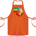 Curled Ethiopia Flag Ethiopian Day Football Cotton Apron 100% Organic Orange