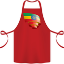 Curled Ethiopia Flag Ethiopian Day Football Cotton Apron 100% Organic Red