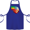 Curled Ethiopia Flag Ethiopian Day Football Cotton Apron 100% Organic Royal Blue