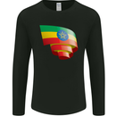 Curled Ethiopia Flag Ethiopian Day Football Mens Long Sleeve T-Shirt Black