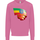 Curled Ethiopia Flag Ethiopian Day Football Mens Sweatshirt Jumper Azalea