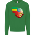 Curled Ethiopia Flag Ethiopian Day Football Mens Sweatshirt Jumper Irish Green