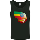 Curled Ethiopia Flag Ethiopian Day Football Mens Vest Tank Top Black