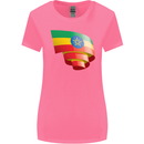 Curled Ethiopia Flag Ethiopian Day Football Womens Wider Cut T-Shirt Azalea