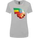 Curled Ethiopia Flag Ethiopian Day Football Womens Wider Cut T-Shirt Sports Grey