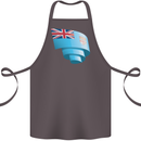 Curled Fiji Flag Fijian Day Football Cotton Apron 100% Organic Dark Grey