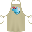 Curled Fiji Flag Fijian Day Football Cotton Apron 100% Organic Khaki