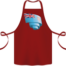 Curled Fiji Flag Fijian Day Football Cotton Apron 100% Organic Maroon