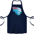 Curled Fiji Flag Fijian Day Football Cotton Apron 100% Organic Navy Blue