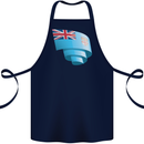 Curled Fiji Flag Fijian Day Football Cotton Apron 100% Organic Navy Blue