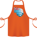 Curled Fiji Flag Fijian Day Football Cotton Apron 100% Organic Orange