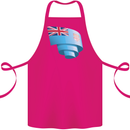 Curled Fiji Flag Fijian Day Football Cotton Apron 100% Organic Pink