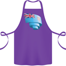 Curled Fiji Flag Fijian Day Football Cotton Apron 100% Organic Purple