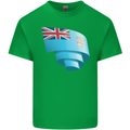 Curled Fiji Flag Fijian Day Football Kids T-Shirt Childrens Irish Green